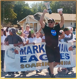 Mark Twain students in a parade