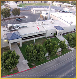 Aerial view of school building