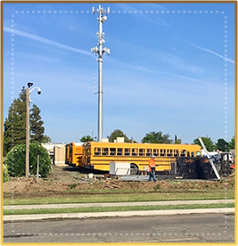 Corcoran USD school bus parking lot